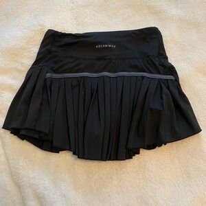 Gold Hinger Black Tennis Skirt